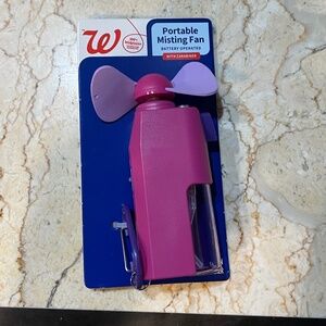 Portable misting fan